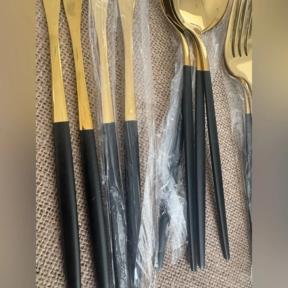 Gold & Matte Black utensils-New
